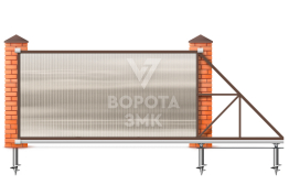 Двойные откатные ворота 2600×1800 ЗМК-7437